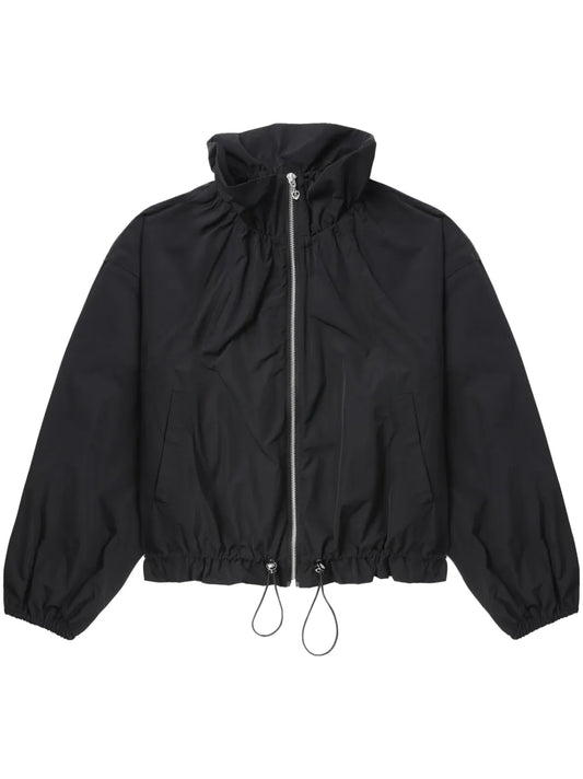 Drop-Shoulder High-Neck Jacket