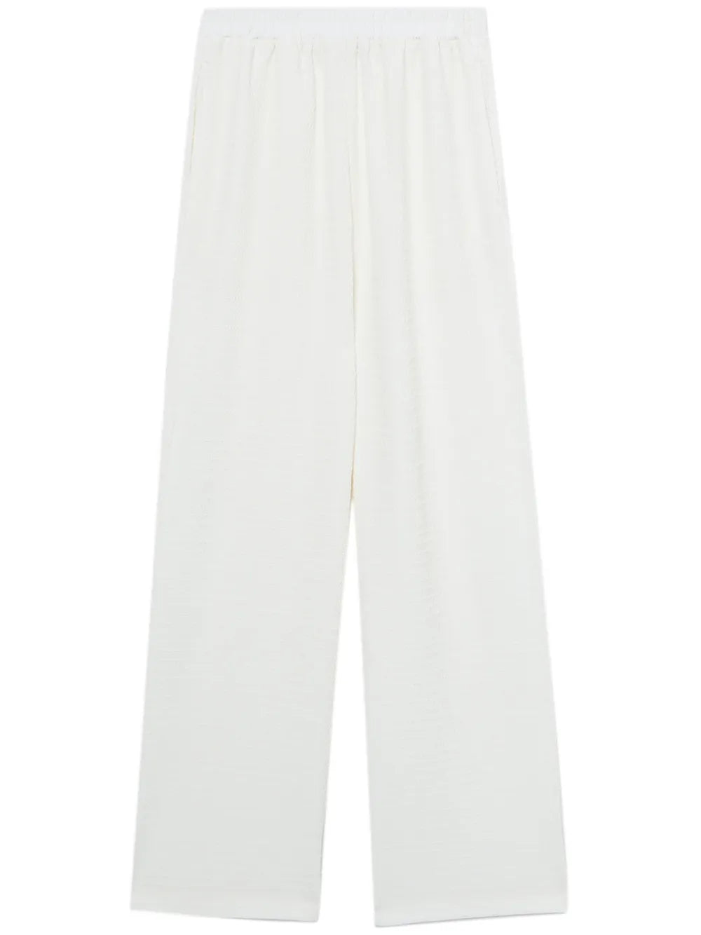 Elasticated-Waist Wide-Leg Trousers