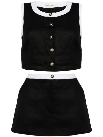 Roxy Linen Two-Piece Set