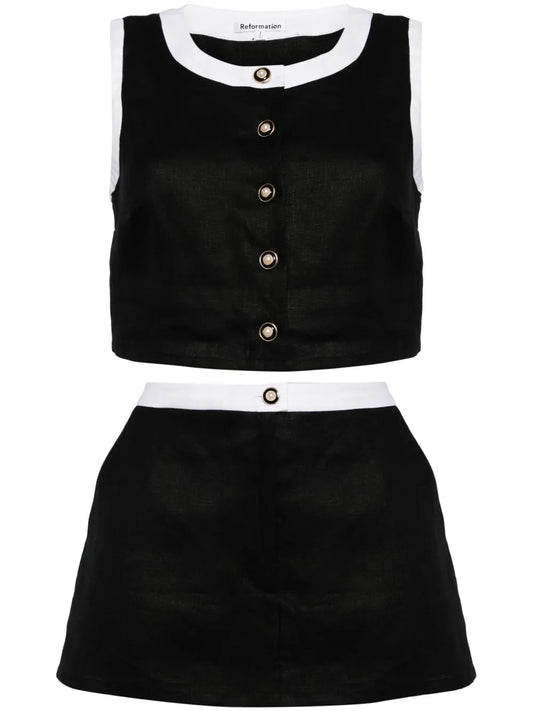Roxy Linen Two-Piece Set