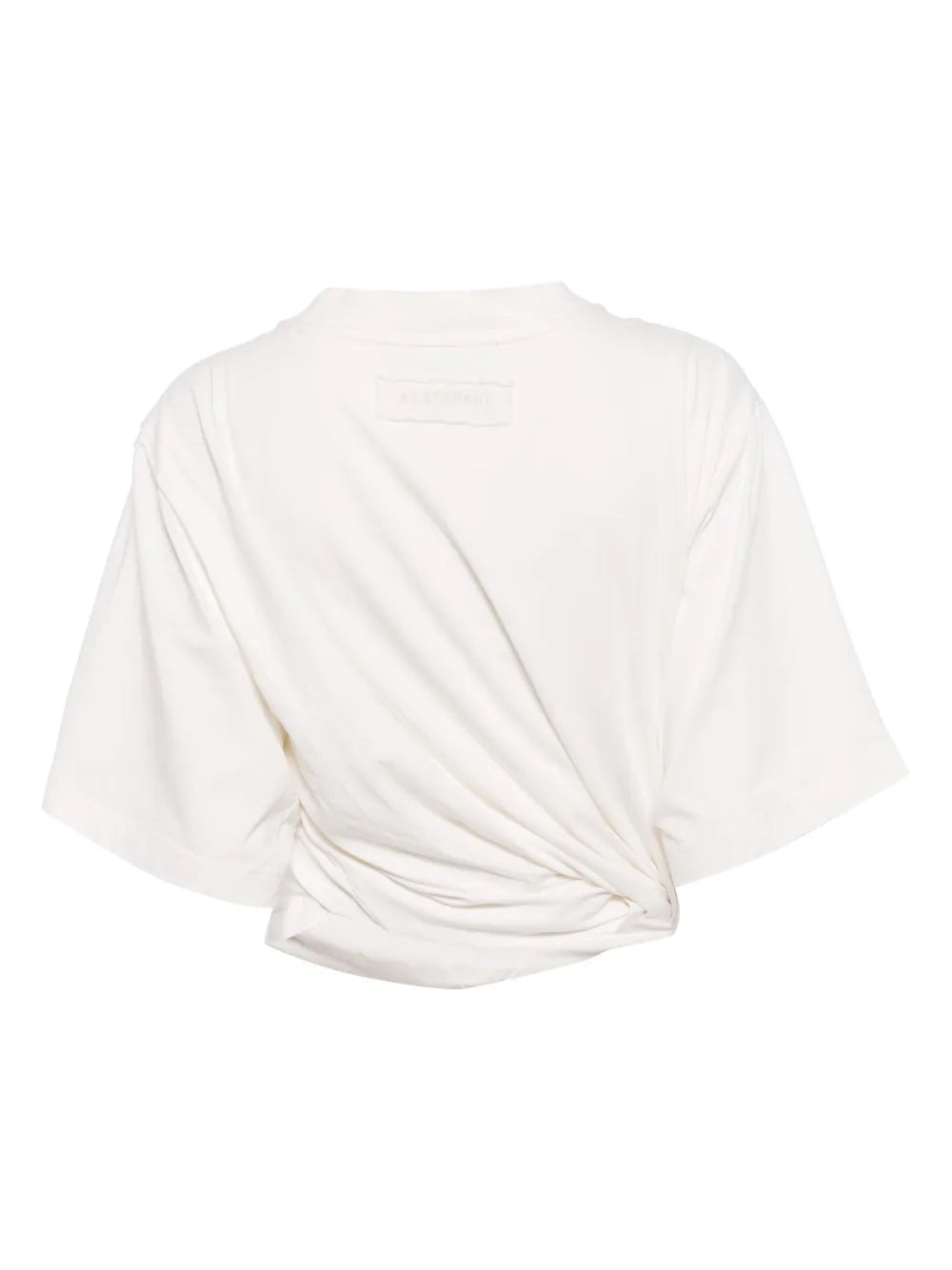 Logo-Embroidered Draped T-Shirt