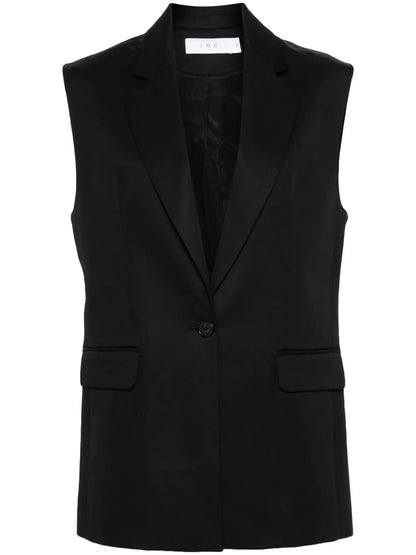 Sleeveless Single-Breasted Blazer