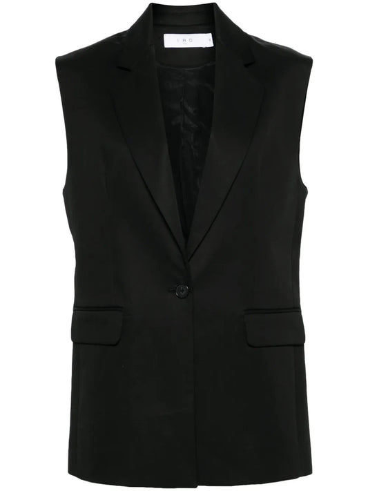 Sleeveless Single-Breasted Blazer