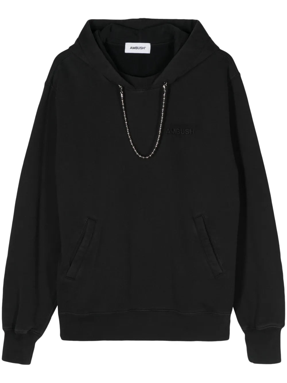 Ballchain-Detail Cotton Hoodie