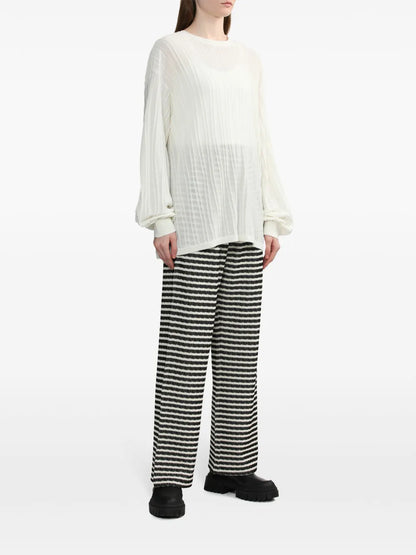 High-Waisted Wide-Leg Trousers