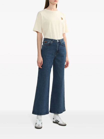 Logo-Appliqué Wide-Leg Jeans