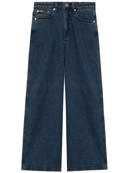Logo-Appliqué Wide-Leg Jeans