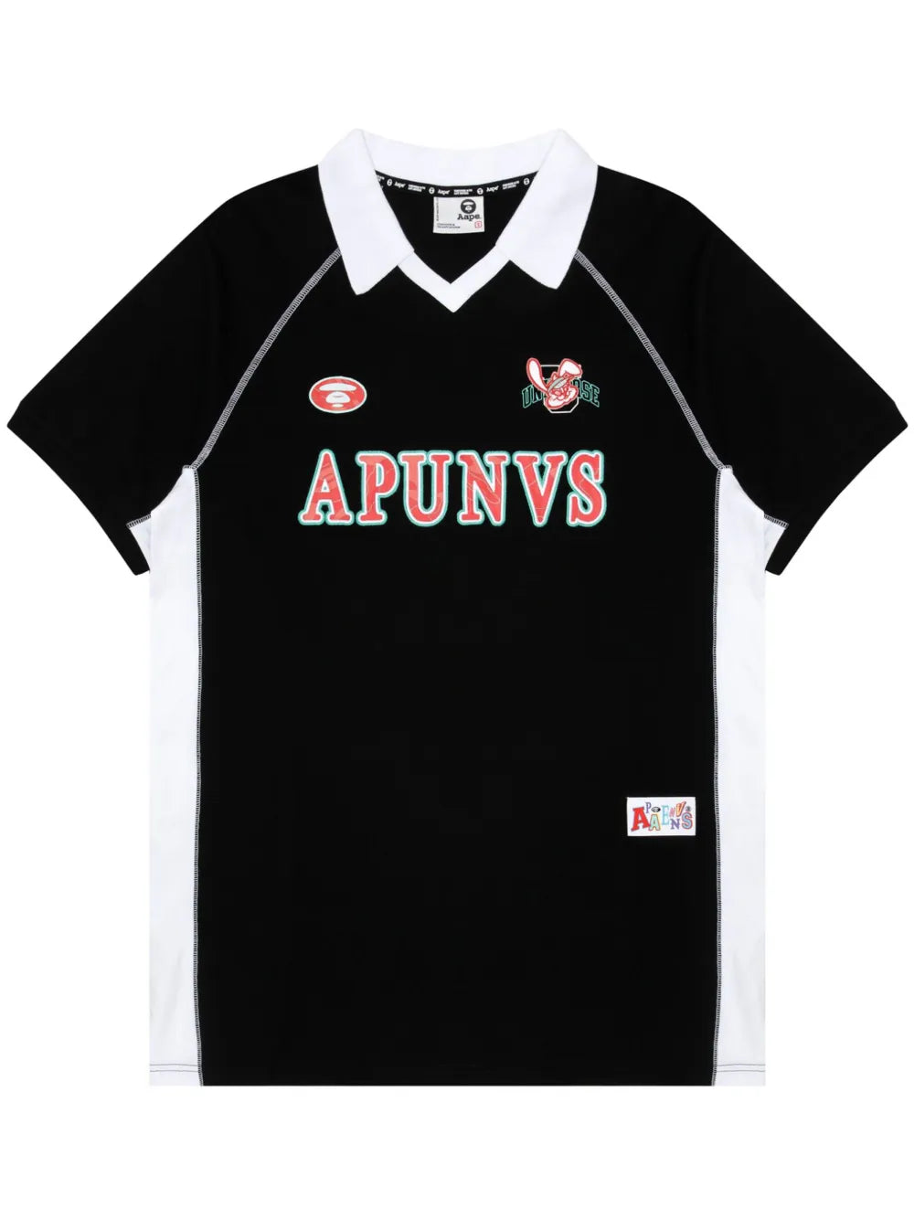 Slogan-Appliqué Cotton Polo Top