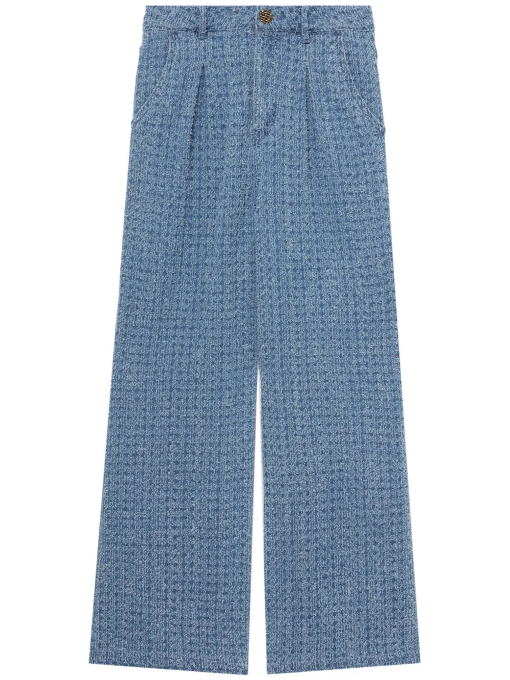 Tweed Straight-Leg Jeans