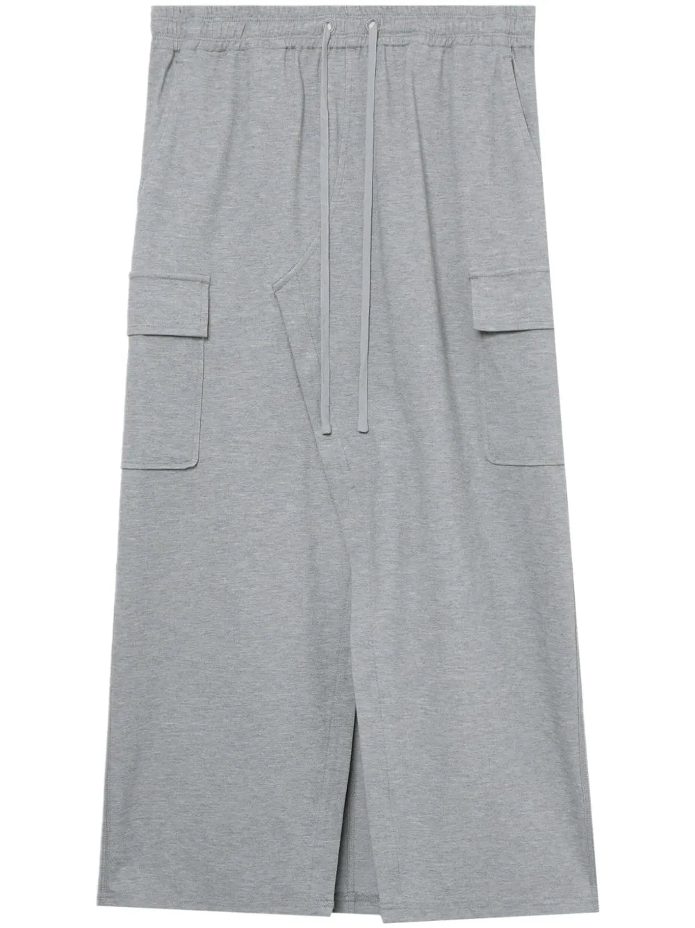 Elasticated-Waist Midi Skirt