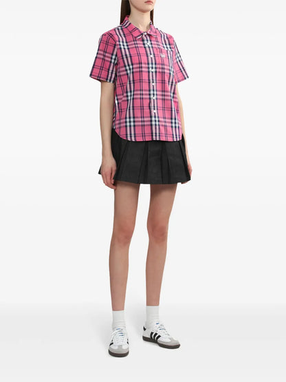 Logo-Embroidered Checked Shirt
