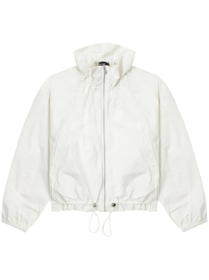 Drop-Shoulder High-Neck Jacket