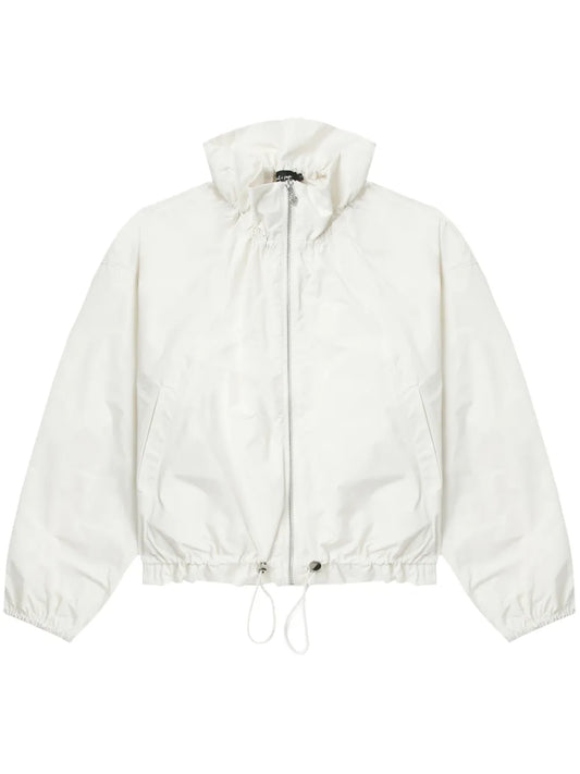 Drop-Shoulder High-Neck Jacket