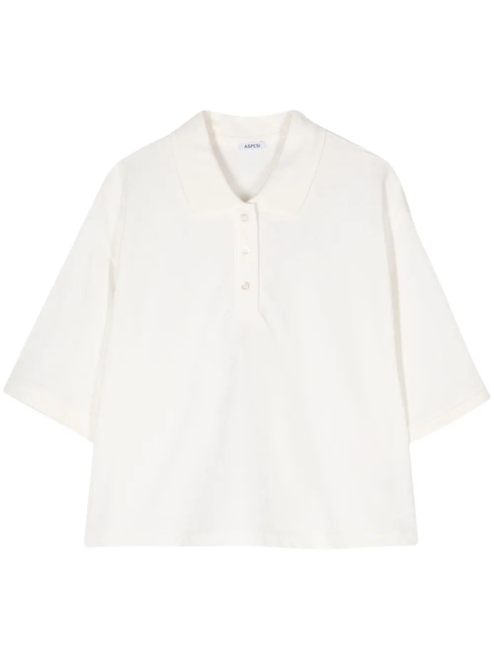 Cotton Cropped Polo Shirt