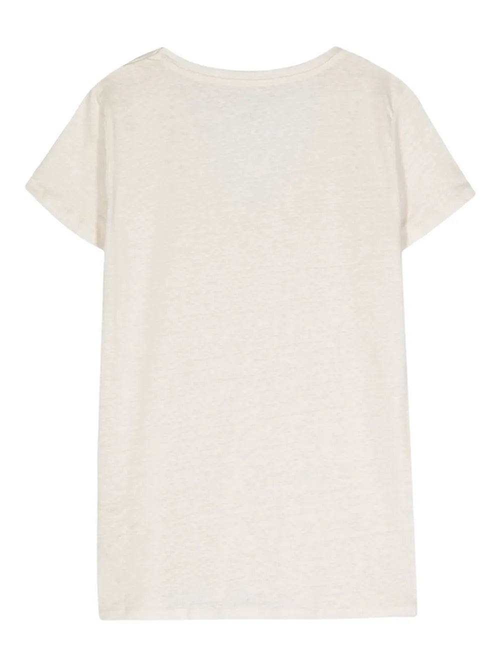 V-Neck Linen-Blend T-Shirt