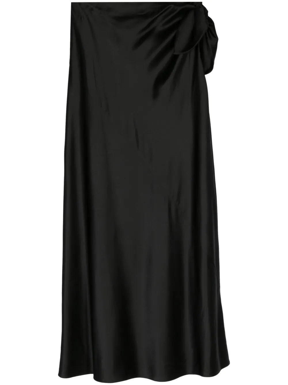 Tie-Detail Silk Maxi Skirt