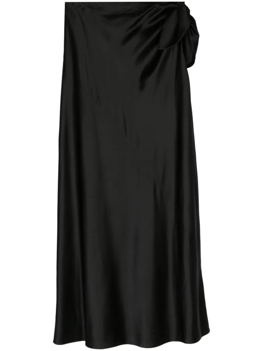 Tie-Detail Silk Maxi Skirt