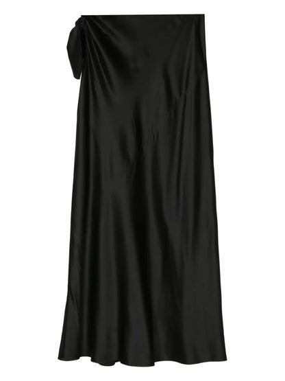 Tie-Detail Silk Maxi Skirt