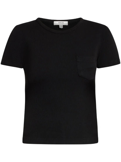 Ribbed Organic Cotton-Blend T-Shirt