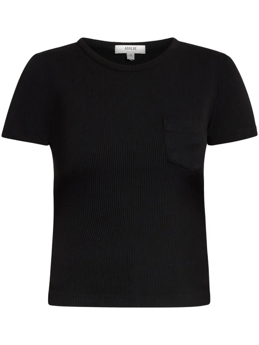 Ribbed Organic Cotton-Blend T-Shirt