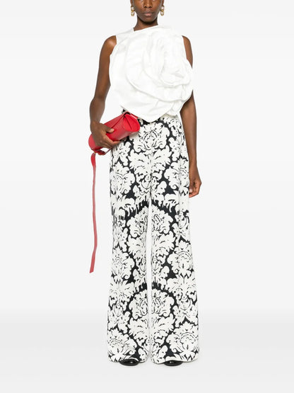 Damask-Print Trousers