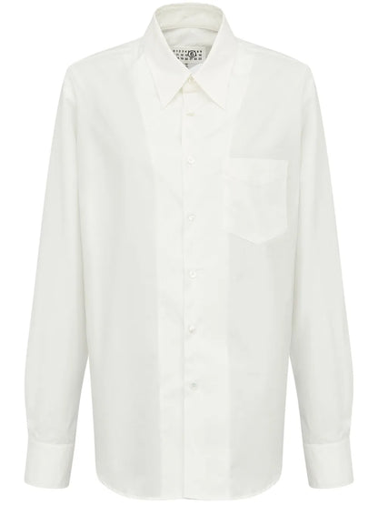 Slash-Detail Cotton Shirt
