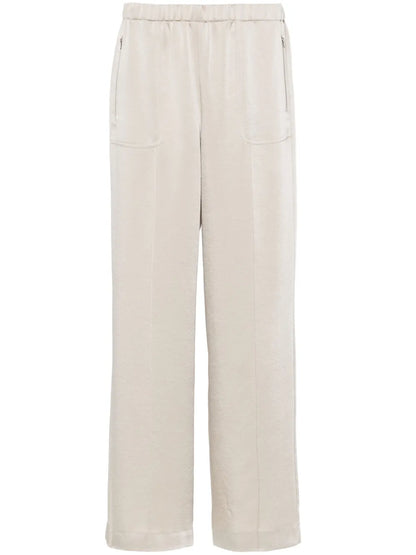 Satin Wide-Leg Trousers