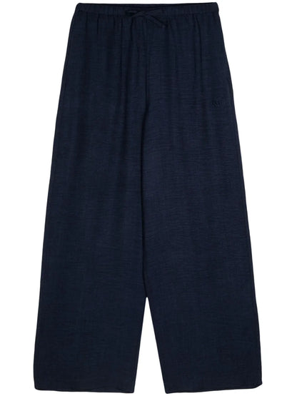 Pleated Wide-Leg Trousers