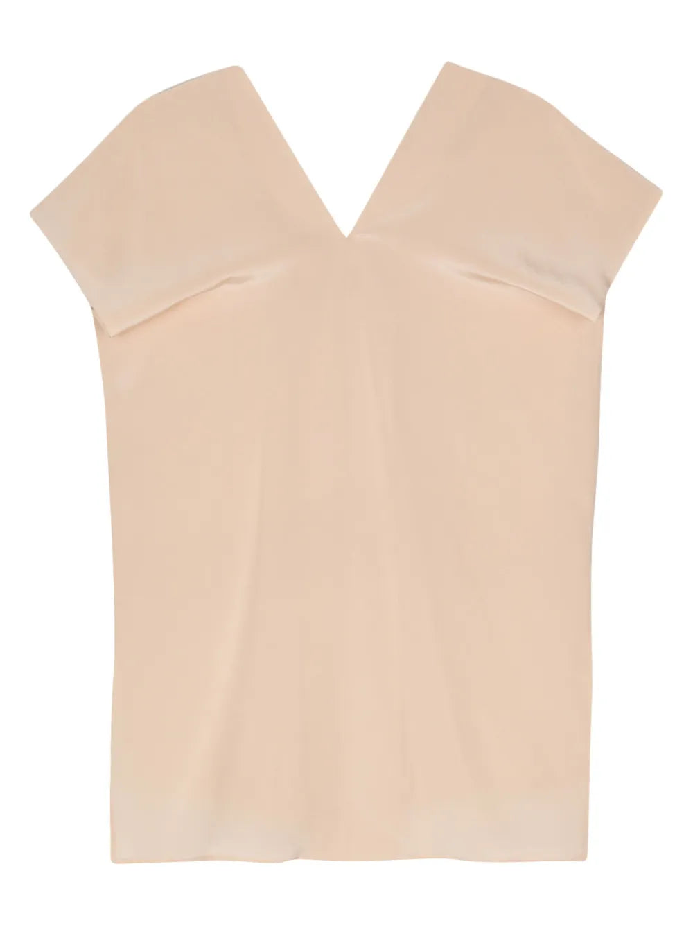 V-Neck Crepe Silk Blouse