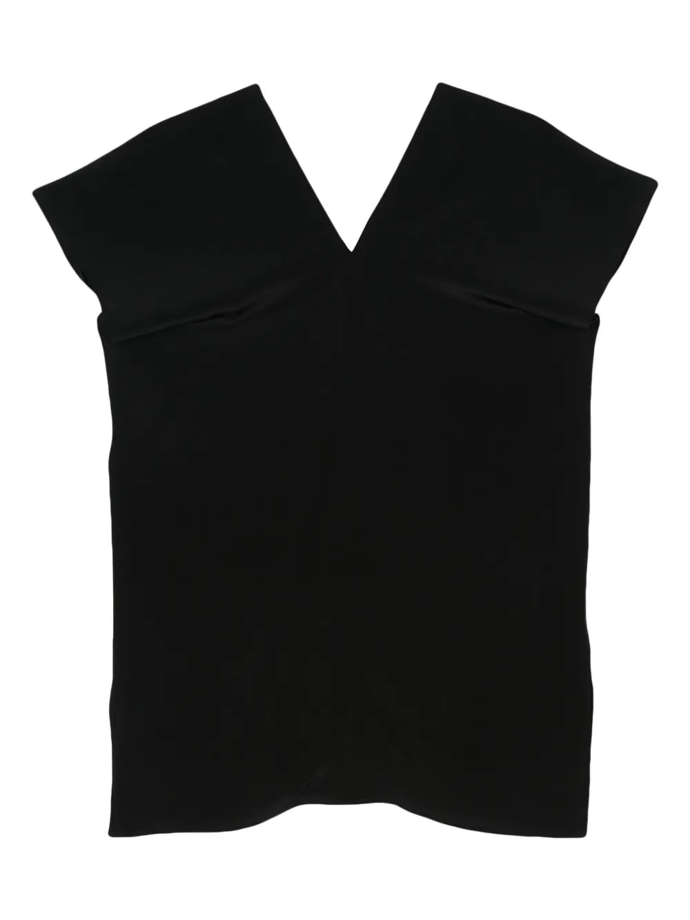 V-Neck Crepe Silk Blouse