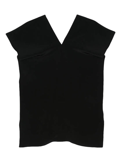 V-Neck Crepe Silk Blouse