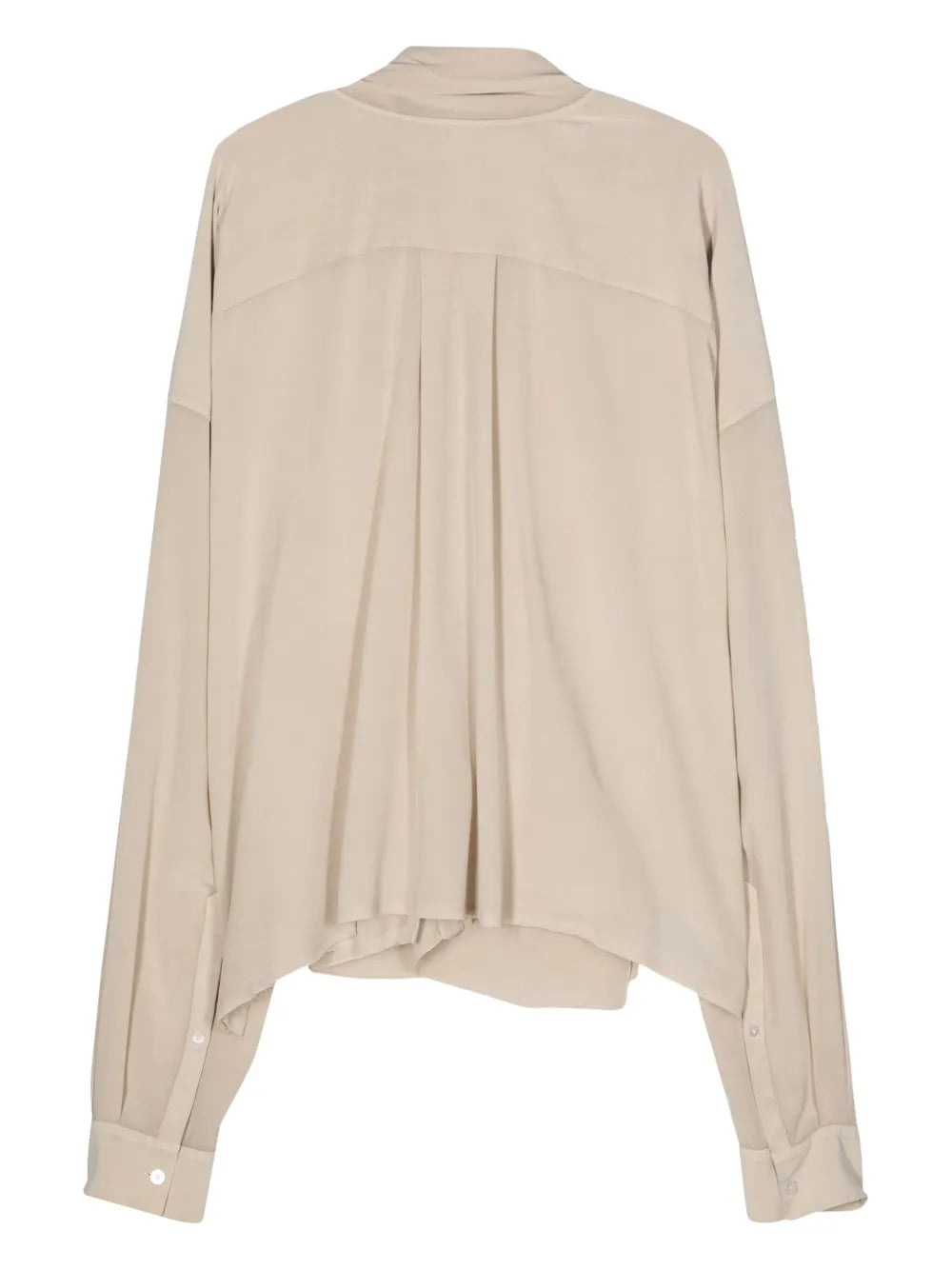Crepe Silk Shawl Blouse