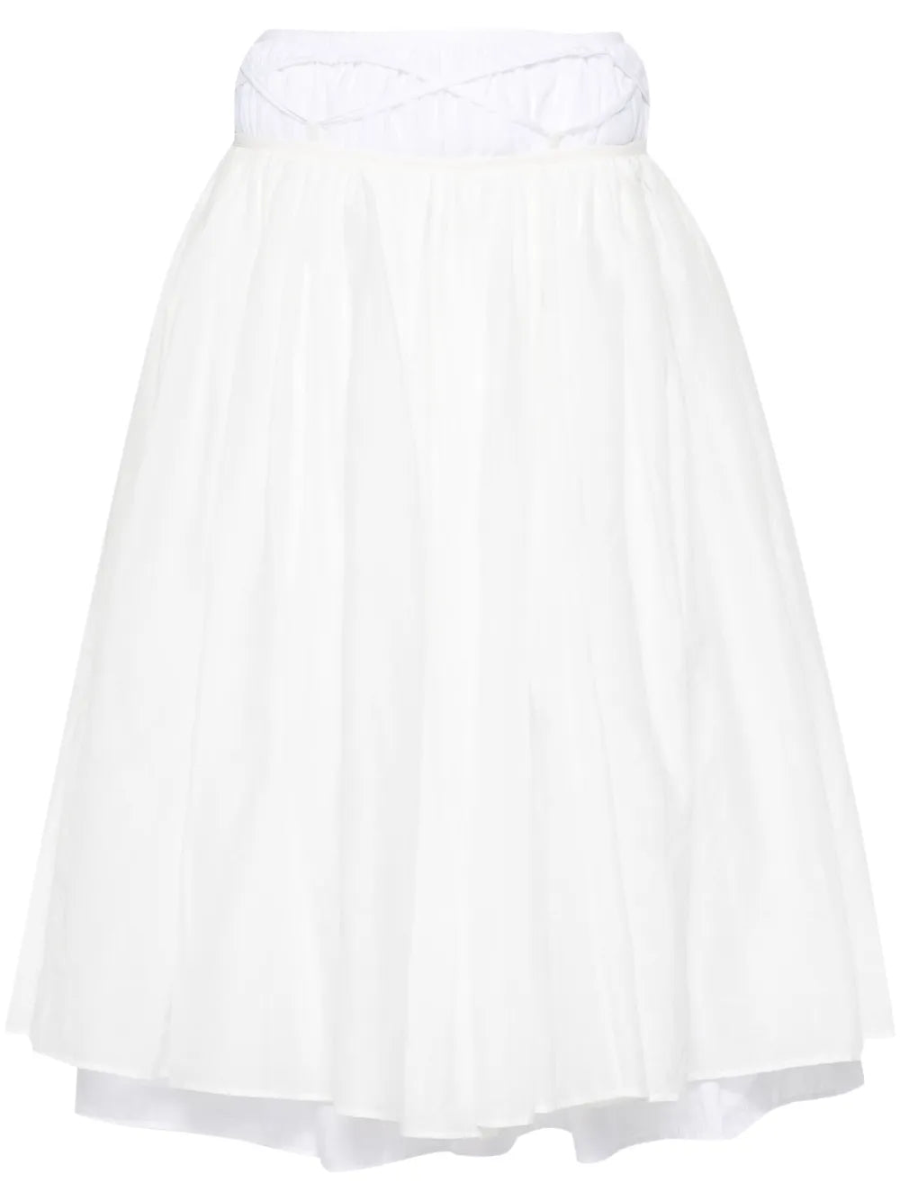 Layered Cotton Midi Skirt