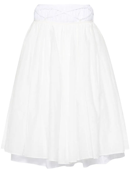 Layered Cotton Midi Skirt