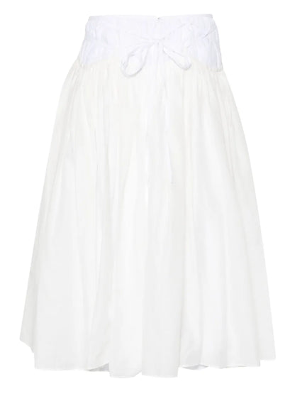 Layered Cotton Midi Skirt