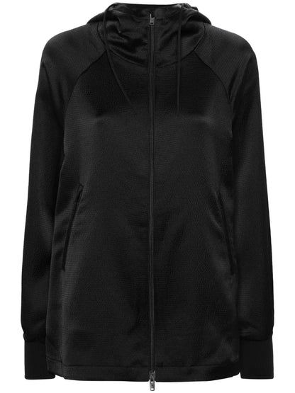 Textured Zipped Hoodie