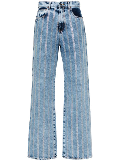 Crystal-Embellished Straight Jeans