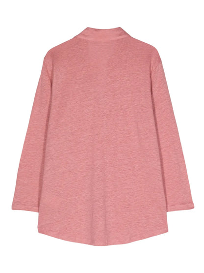 Linen-Blend Jersey Cardigan