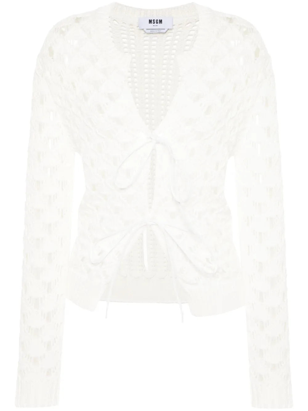 Open-Knit Cotton Cardigan