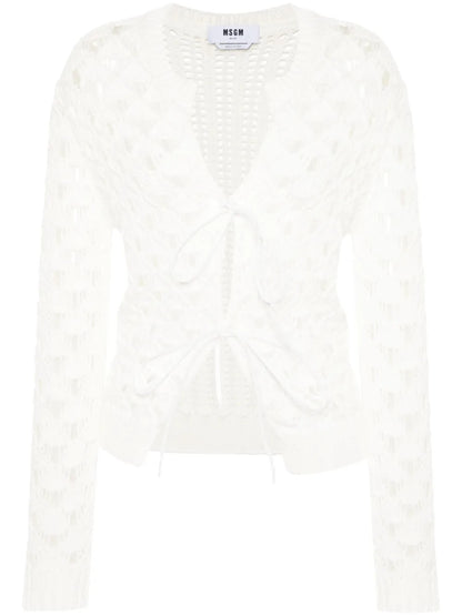 Open-Knit Cotton Cardigan