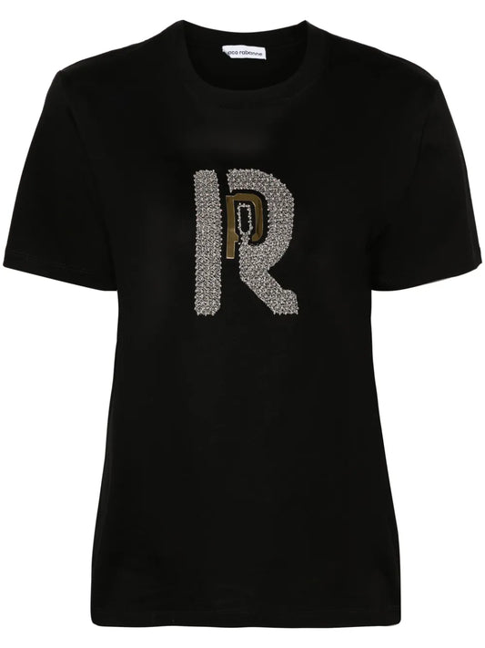 Bead-Embellished Cotton T-Shirt