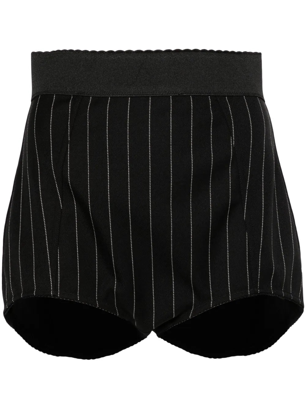 High-Waisted Pinstripe Shorts