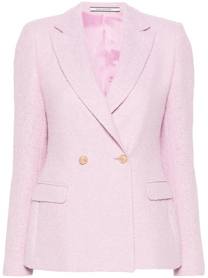 Double-Breasted Bouclé Blazer