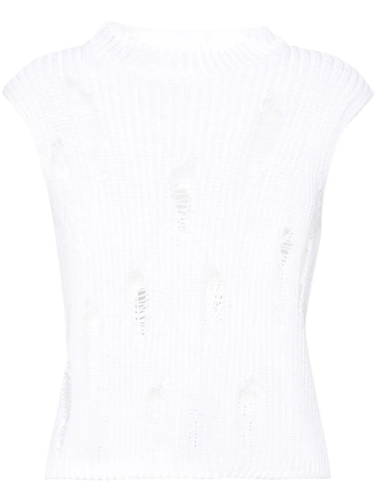 Distressed Cotton Vest