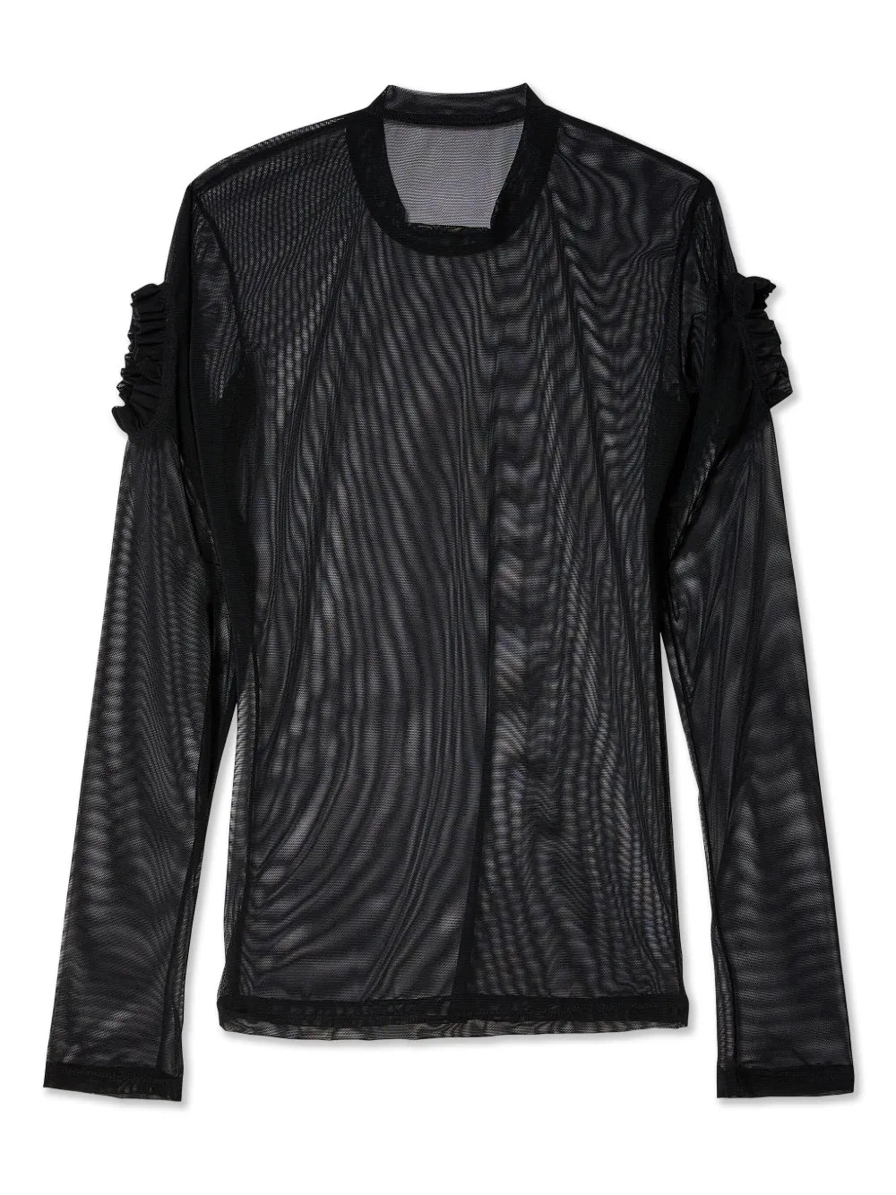 Ruffled Semi-Sheer Top