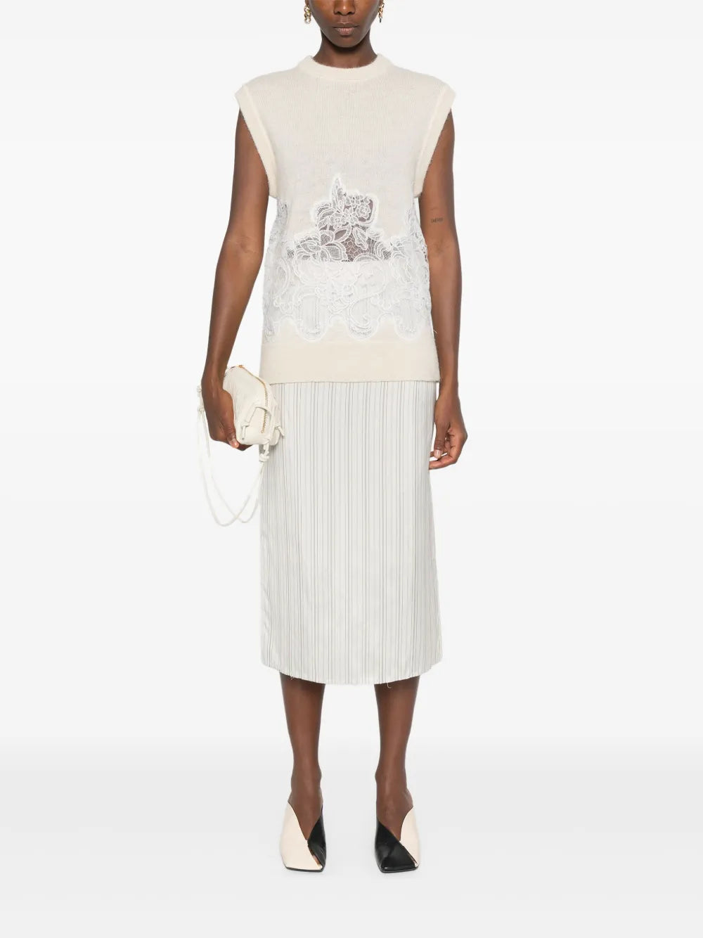 Spencer Lace-Detail Sleeveless Jumper