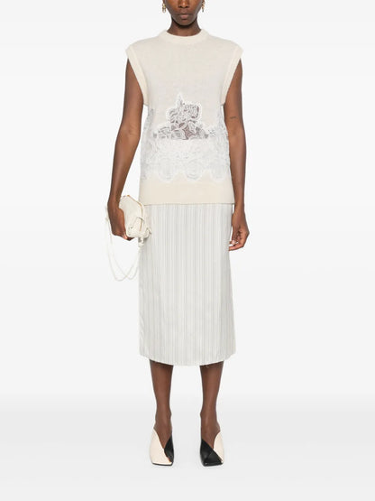 Spencer Lace-Detail Sleeveless Jumper