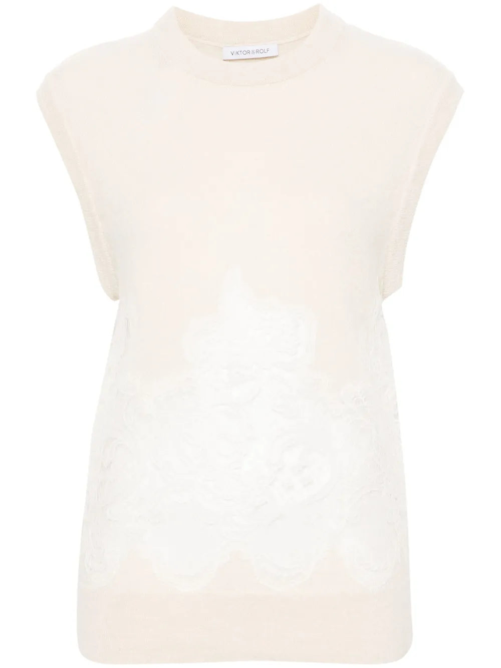 Spencer Lace-Detail Sleeveless Jumper