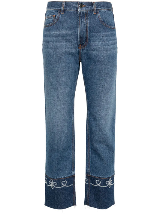 Masaya Mid-Rise Cropped Jeans
