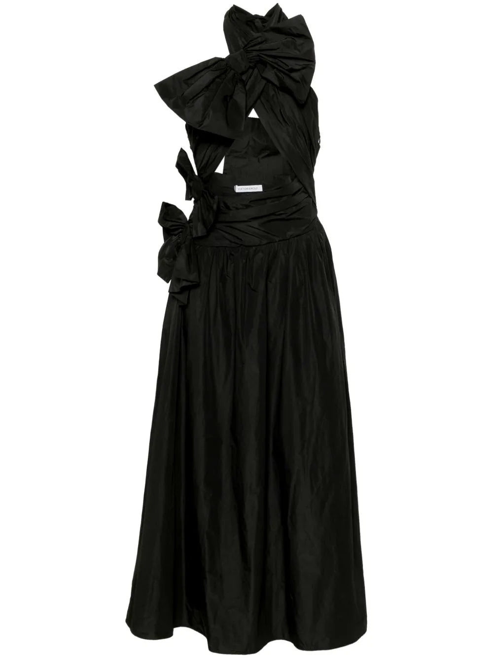 Bow-Detail Wrap Maxi Dress